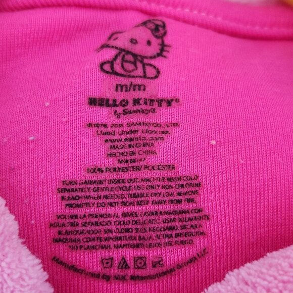 Hello Kitty Y2K Full Zip One Piece Hooded Loungewear Size M - Picture 5 of 5